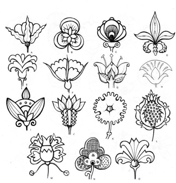 Стилизированные цветы