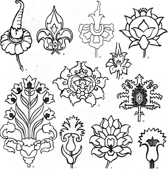 Стилизованные растительные мотивы