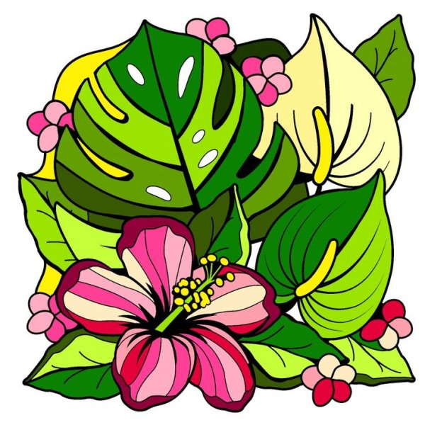 Рисование стилизованных растений