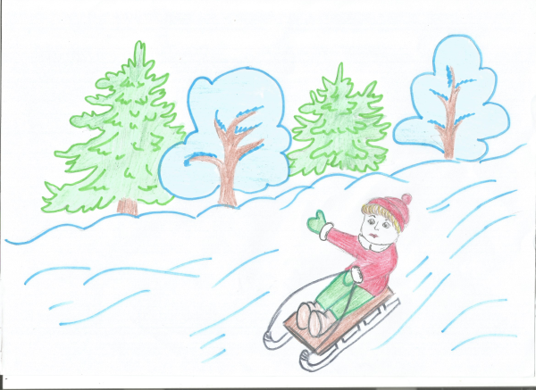 Как я провел зимние каникулы рисунок