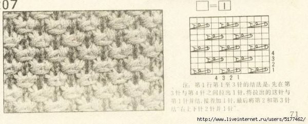 Букле вязание спицами схема