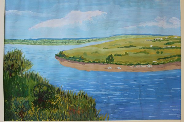 Река Волга рисунок