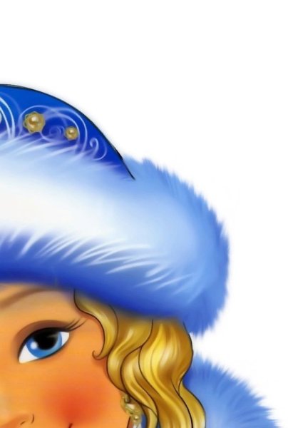 Лицо Снегурочки цветная