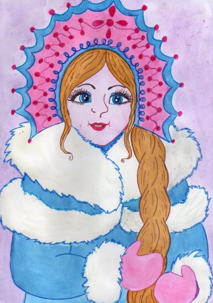 Рисование Снегурочка