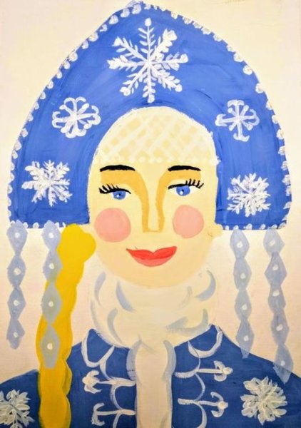 Снегурочка рисование для детей