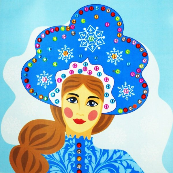 Аппликации "Снегурочка"