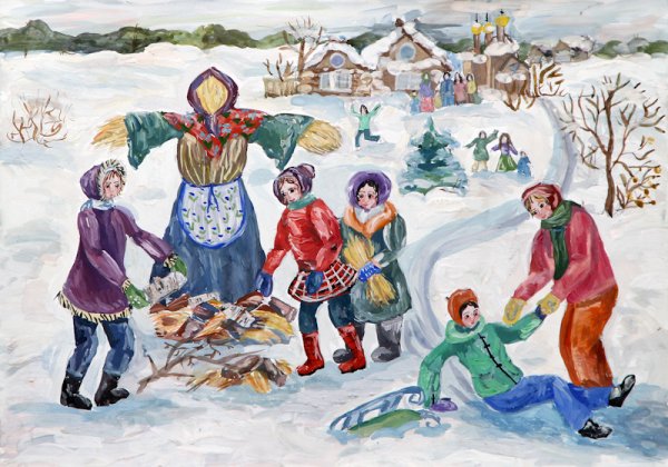 Масленица рисунок