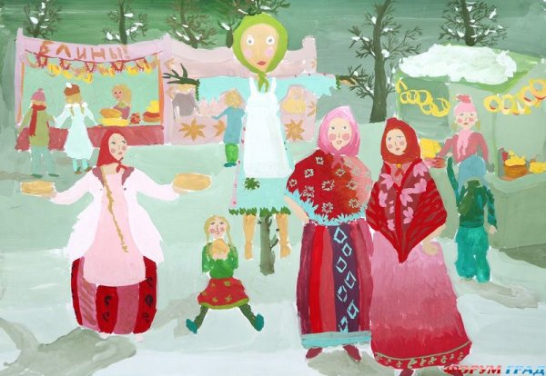 Масленица рисунок