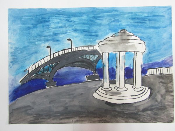 Рисунок монумента Журавли в Саратове