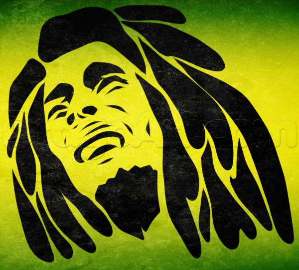 Боб Марли рисунок