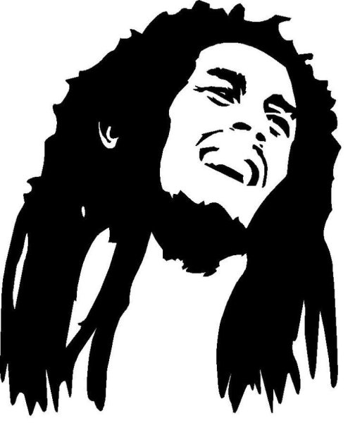 Боб Марли силуэт