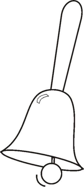 Колокольчик музыкальный инструмент раскраска