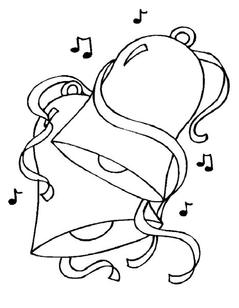 Колокольчик музыкальный инструмент раскраска