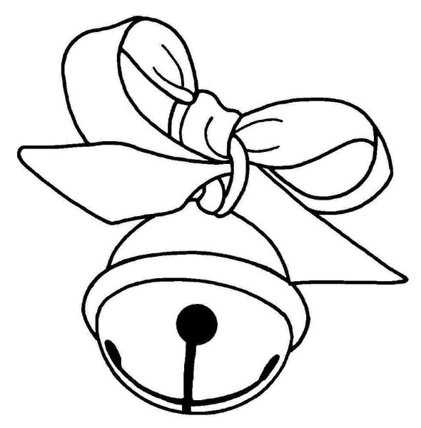 Елочная игрушка колокольчик раскраска