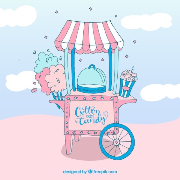 Нарисовать сладкую вату