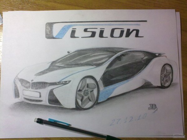 Рисунки машины БМВ i8