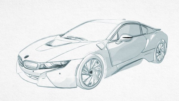 BMW i8 вектор