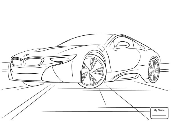 BMW спорткар i8 карандаш