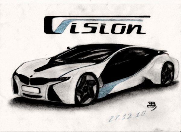 Рисунки машины БМВ i8