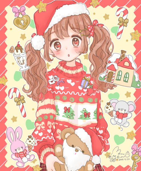Кавайные рисунки на новый год для срисовки