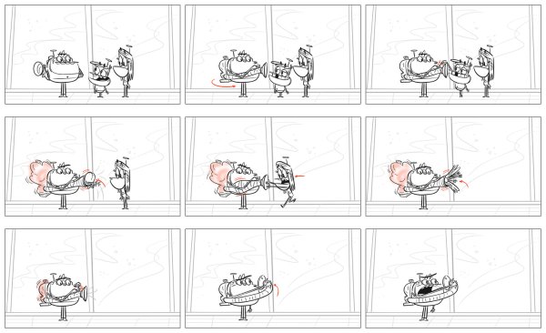 Раскадровка Смешарики 6 кадров