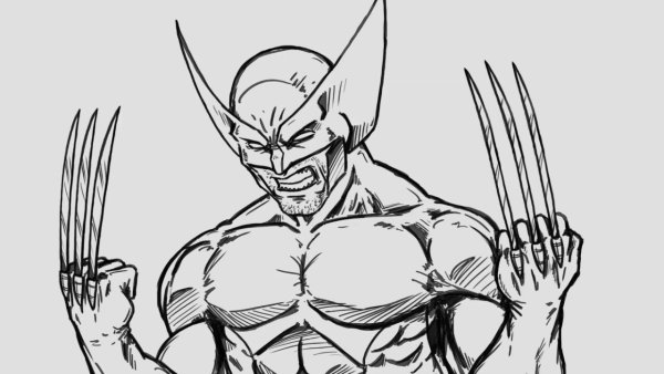 Росомаха Марвел рисунок