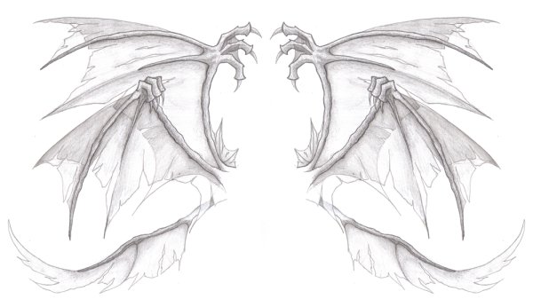 Крылья демона сбоку рефренс