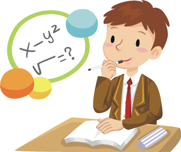 Ученик решает задачу