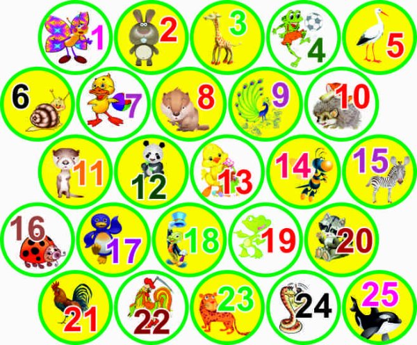 Таблички на шкафчики в детском саду