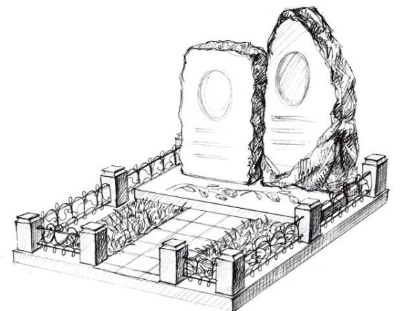 Эскизы надгробных памятников