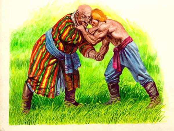 Никита Кожемяка поединок с печенегом