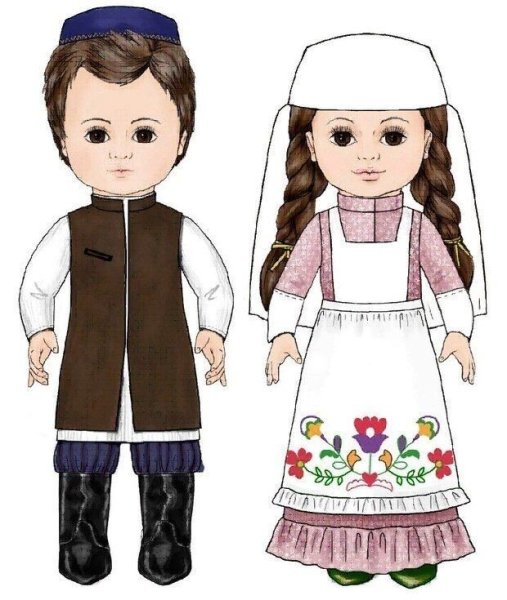 Национальная одежда крымских татар рисунки