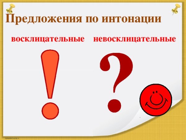 Интонация предложения
