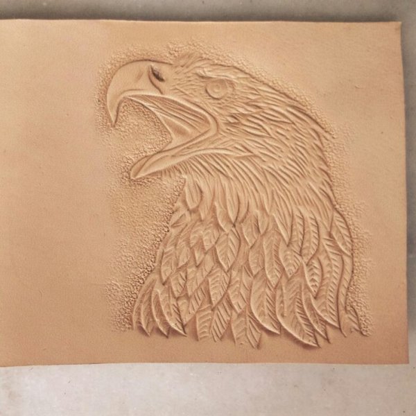 Эскиз орла для тиснения по коже