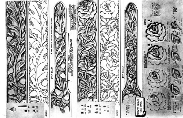 Эскиз тиснение Шеридан на ремень