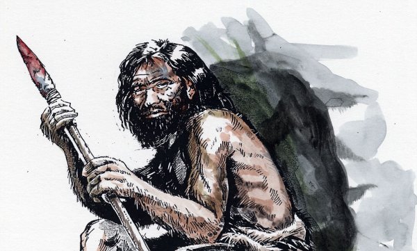 Копьё первобытного человека