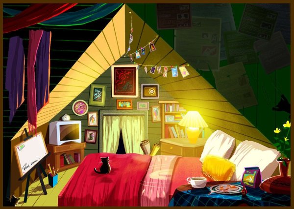 Чердак иллюстрация