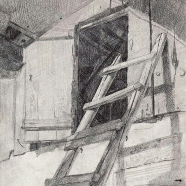 Лестница на чердачное окно