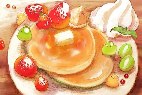 Нарисовать оладьи