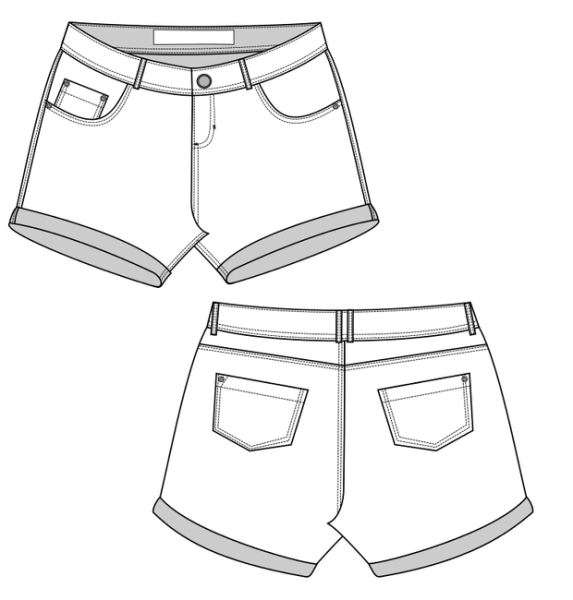 Шорты раскраска для детей