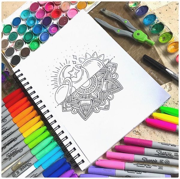 Рисунки Sharpie фломастерами