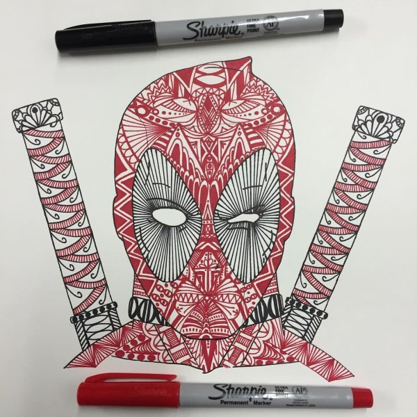 Насекомые гелевой ручкой