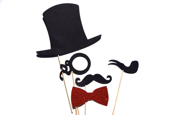 Шляпа монокль и усы