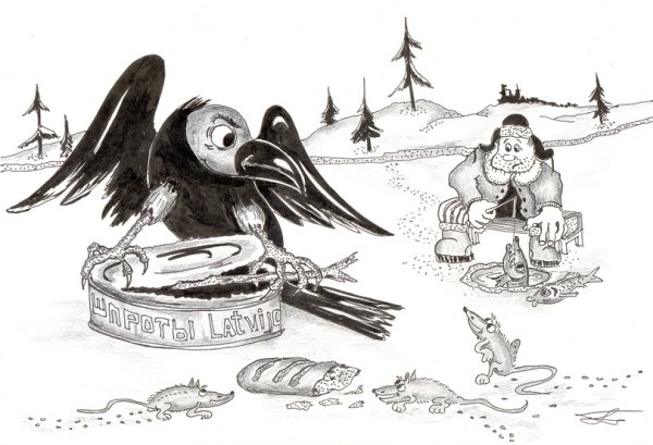 Иллюстратор Евгений Рачев ворон Кутха