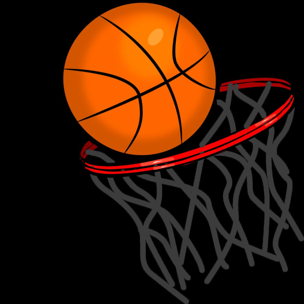 Баскетбольный мяч в сетке