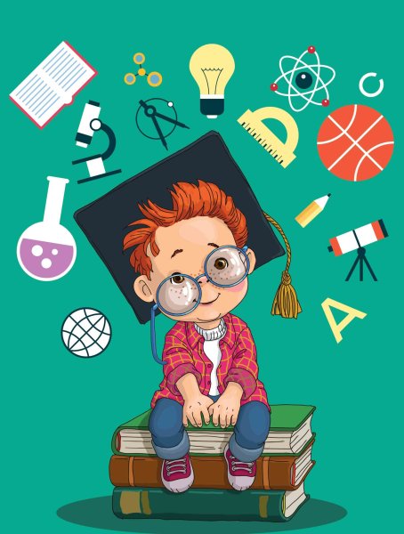 Умный мальчик мультяшка