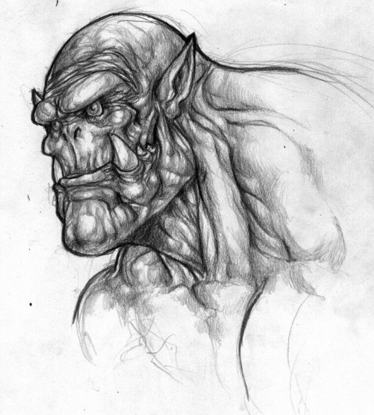 Орк карандашом
