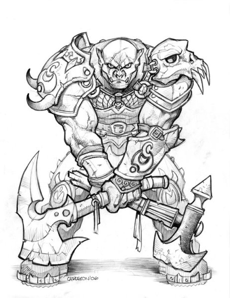 Раскраски варкрафт орки