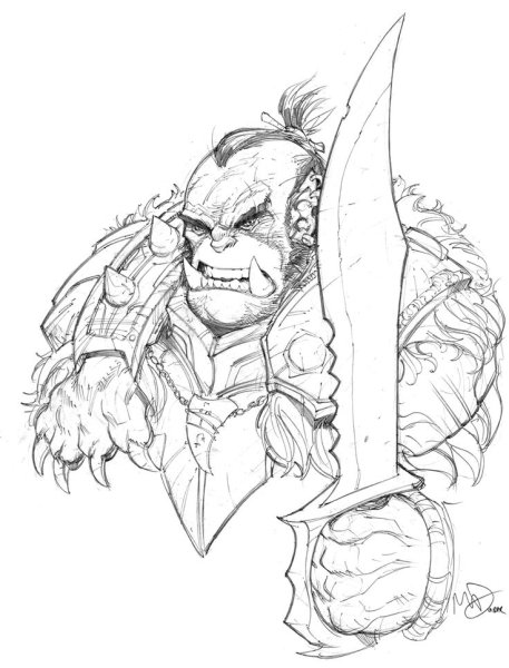 Орк карандашом