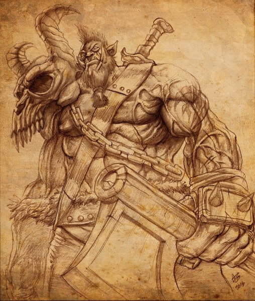 Орк карандашом